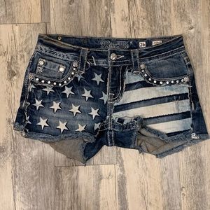 Miss Me American Flag Shorts